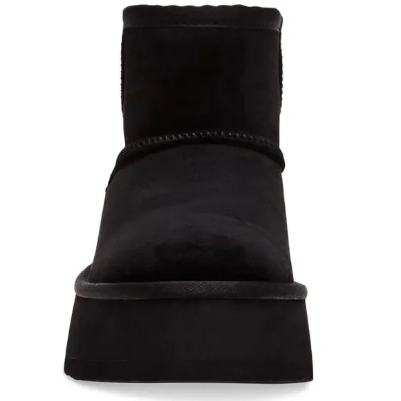 NWT Steve Madden Women's Enchanting Ankle Boot Black Platform Bootie Suede 8M - Picture 3 of 7